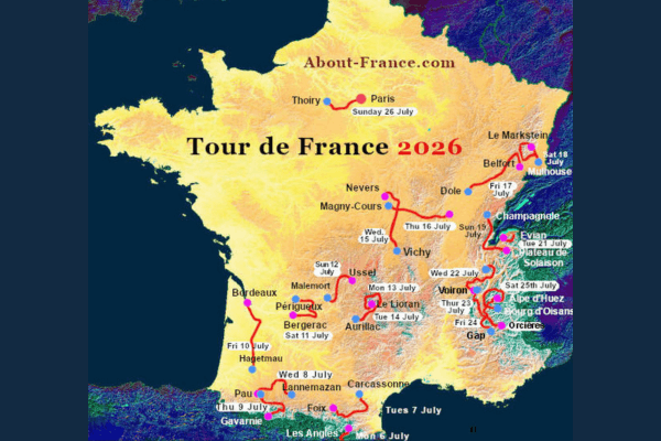 260706 tour de france 2026 yellow, green, white and polka dot jersey